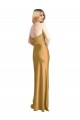 Sleeveless Gold A-Line Strapless Formal Evening Dress
