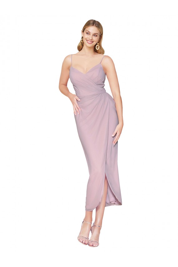 Sleeveless Primrose V-Back Mermaid Spaghetti Straps High Low Evening Dress