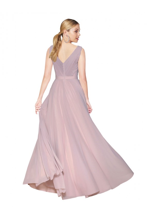 Sleeveless Primrose V-Back A-Line V-Neck Formal Evening Dress