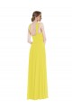 Sleeveless Yellow A-Line Spaghetti Straps Semi Formal Evening Dress